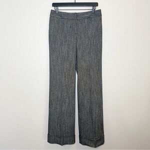 •SEMANTIKS• Wide Leg Cuffed Pants Dress Slacks‎ Trousers in Black Marled Size 6